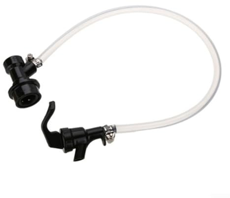 Lioaeust Transparenter Bierschlauch, 50,8 / 101,6 cm, klares Bierhahn-Werkzeug-Set mit Picknick-Hahn, Kugelverschluss, Homebrew-Fass für Zuhause, Bar (101,6 cm)