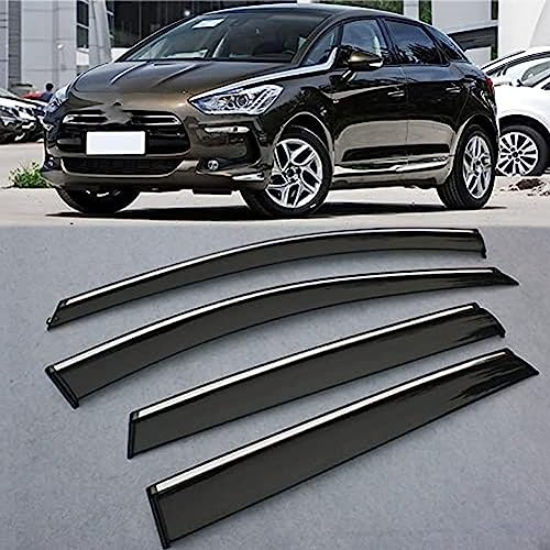 LOLUZ 4 Pièces Déflecteurs Vent pour Citroen DS5 2012 2013 2014 2015, Avant ArrièRe Pare-Pluie Pare-Soleil Accessoires Vitres Voiture Déflecteur