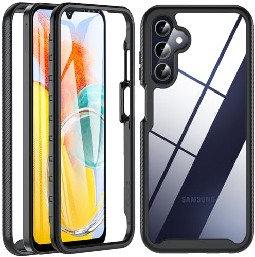 BESINPO Für Samsung Galaxy A15 Hülle,Samsung A15 Hülle,360 Grad Rundumschutz mit Eingebautem Displayschutz Robuste Handyhülle Schutzhülle Outdoor Cover Case für Samsung A15 5G/A15 4G(Schwarz)