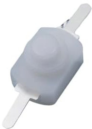 10 pezzi bianco interruttore a pulsante torcia di piccole dimensioni 15A torcia 1NO 1NC 2 pin