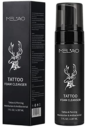 Mousse per la pulizia del tatuaggio, crema idratante per tatuaggi dopo la pulizia della pelle, idratante, lozione per tatuaggi per migliorare il colore, 207 ml