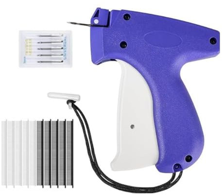 Rmerasor Etikettierpistol Heftpistole Etikettiermaschine, Mini Stichsäumpistole mit 5 Nadeln 1000 Plastiknadel, Schnelles Fixiergerät für Kleidung, Handnähmaschine, Etiketten Pistole für Kleidung