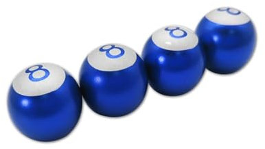LCKKJHG 4pcs Universal Tire Valve Stem Caps Billiards Pool 8 Ball Shape Auto Car Truck Mountain Bike Wheel Air Valve Stem Caps For Cars Trucks Motorcycles(Color-6)
