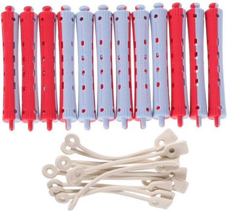 Beaupretty 12Pcs Hair Perm Rods Non Slip Plastic Cold Wave Curling Rods Short Hair Rollers for Salon and Home Styling Tools