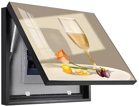 dvnFWKc Hide Electric Meter Cover Decorative Painting, Living room electricity meter cover box, electrical panel cover decorative painting, hanging distribution box decoration(60x50cm/23.6x19.7inch)