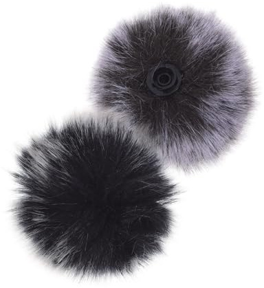 Toddmomy 2stücke Mikrofon-windschutz aus Fell für Lavalier-mikrofone Schutzhüllen für Outdoor-mikrofone Windgeräusche und Umgebungsgeräusche