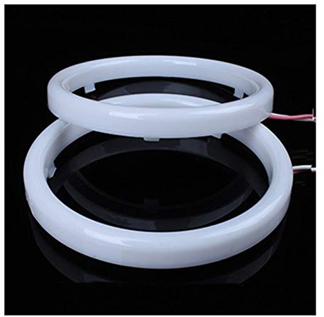 Angel Eyes, LED Angel Eye 1 par de automóviles Ojos Ojos LED Halo Anillo Faro DRL Universal Uso Apto para Auto Auto Moto Accesorios Uso Apto para Motocicletas DC LED 12V(90MM)