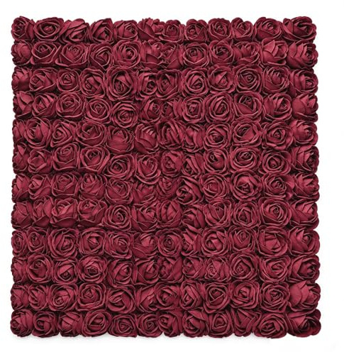 Gkhlg 144 Pcs Foam Roses Artificial Flowers with Soft PE Foam Stems Craft Flowers for DIY Crafters to Decorate Home Parties and Holidays (Dark Red)