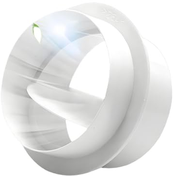 Clapet anti-retour pour conduits d'extraction d'air, clapet anti-retour, système de contrôle du flux d'air, ventilation, systèmes de prévention, cuisine, salle de bain blanc 100mm