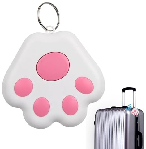 Qurygin Buscador de Llaves | Buscador de artículos con Forma de Garra de Gato, Dispositivo Inteligente portátil antipérdida para equipajes, niños, rastreador de Mascotas Mini buscador de