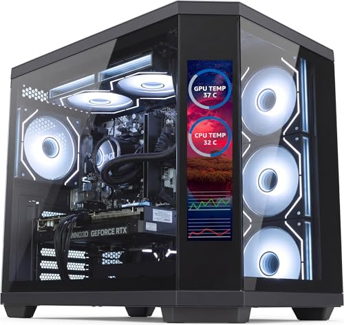 ionz Gaming Desktop PC, Ryzen 5 7600X, Nvidia RTX 5070 Ti 16GB OC, 32GB DDR5 RAM, 1TB NVMe SSD, Cooler, Windows 11, 750W 80+ PSU (Apex Vision, Black)