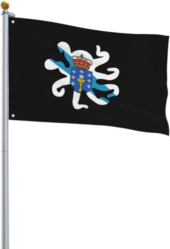 Jardín Bandera Formas De Animales De La Flag De Galicia Bandera Para Exteriores Divertido Durable Banderas De Poliéster, Para Balcón, Fiesta, Exterior, 90x150cm