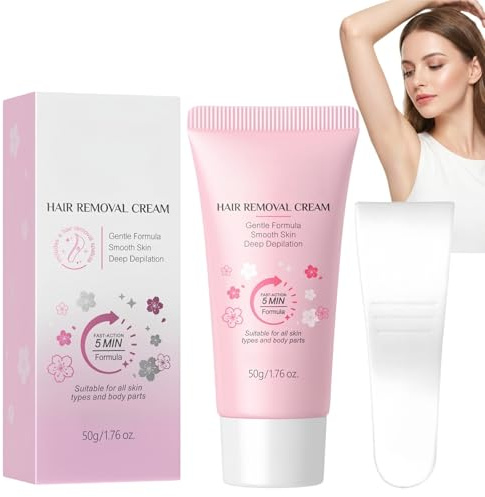 50G Hair Removal Cream for Women,Facial Hair Remover Cream for Face and Body,Depilatory Cream,Bikini and Leg Hair Removal,Gentle Face Hair Remover for Upper Lip and Daily Care,Smooth&Gentle