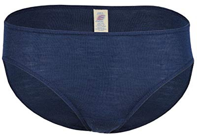 Engel Natur, Culotte pour femme avec dentelle, 70 % laine (kbT), 30 % soie, Marine, 48-50 taille courte