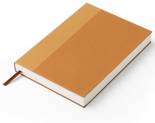 Moonster® Carnet ligné pour journaux en cuir rechargeables – Inserts fraisés de qualité supérieure – Papier A5 70 g/m² – Carnet ligné 21 x 14,5 cm avec 320 pages de recharge et marque-page utile