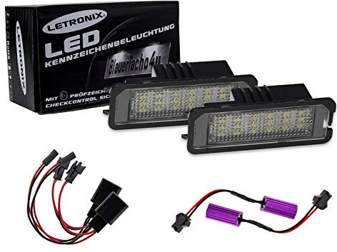 LETRONIX SMD LED Kennzeichenbeleuchtung Nummernschildbeleuchtung CAN-Bus Module 6000K mit E-Prüfzeichen