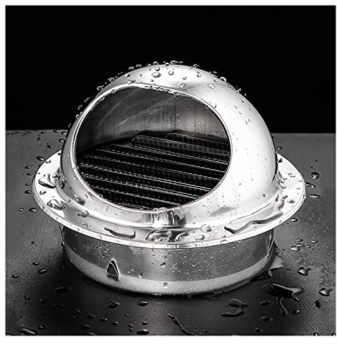 ZXCASDF Rejilla Ventilación Redonda Acero Inoxidable,Exterior Nariz Toro Redonda Acero Inoxidable,Ventilación Pared para Extractor Aire,Apto para ventilación en baños cocinas,400mm/15.74in