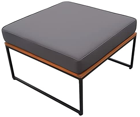 OUTLIV. Maui Loungehocker aus Stahl und Akazienholz inklusive hochwertiger Polsterung, stylisches Design, komfortable Sitzgelegenheit