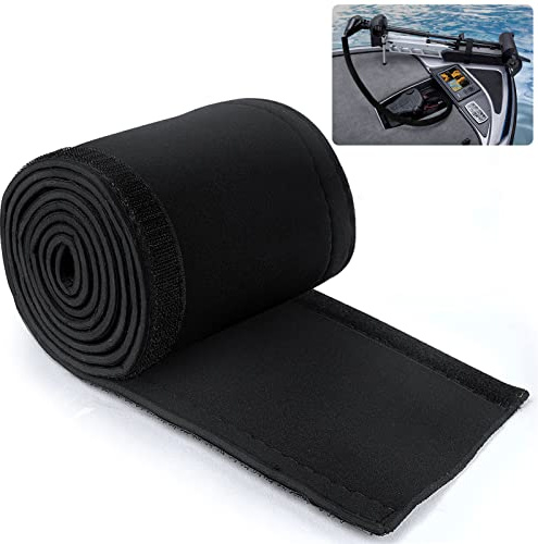 Trolling Motor Cable Sleeve, 60 L Black Neoprene Trolling Motor Sleeve Wire Cover Cable Wrap Organizer