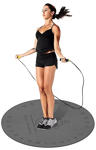 Colchoneta Antideslizante para comba, para Entrenamiento, Cardio, Gimnasio en casa, para Interior y Exterior