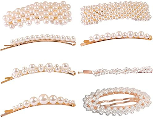 Fermaglio per capelli con perle, da donna, 8 pezzi, forcine per capelli con perle, accessori per matrimoni, San Valentino, regali Style25