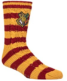 SockShop Herren und Damen Harry Potter Klobige Slippersocken mit Zopfmuster Packung 1