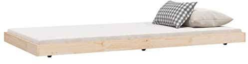vidaXL Massivholzbett Einzelbett Bettgestell Bett Holzbett Bettrahmen Lattenrost Schlafzimmerbett Schlafzimmermöbel 90x200cm Kiefer