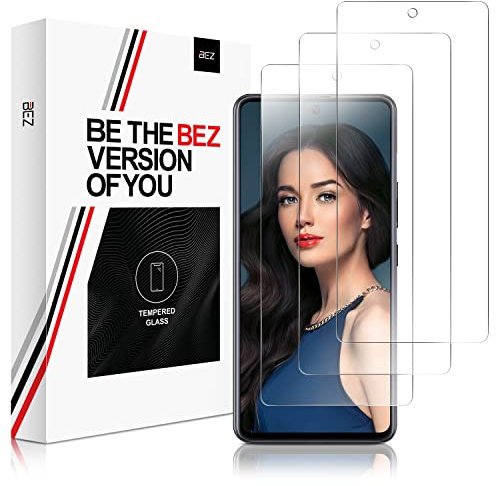BEZ Schutzfolie für Samsung Galaxy A51 für Panzerglas, [3 Stück] Schutzfolie Kompatibel mit Samsung A51 Displayschutzfolie, Premium gehärtetes Glas, Härte der Stufe 9H und einfache Montage.