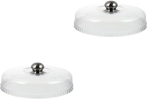 Cake Cover,Food Cover,Clear Plastic Plates Square Cake Pan Fruit Snacks 2 pack Acrylic Food Tent cake dome cover food dome cover Food Protector Cover Food Protector Round Cake Pans Bell Tent Microwave