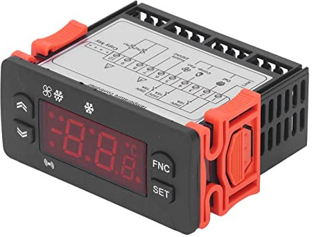 Digital Temperature Controller, Fahrenheit and Celsius Switchable Thermostat NTC Sensor Digital Display Temp Control Thermostat for Refrigerator Fermenter Reptile Aquarium