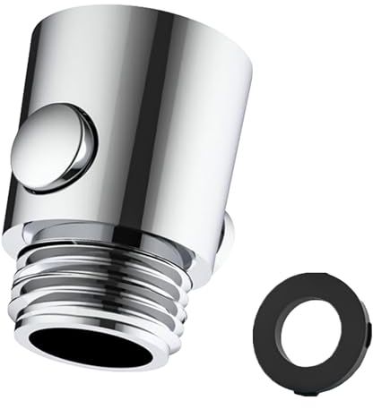 Recitem Duschkopf Absperrventil Eckventil Wasserstopper Dusche Ventil Duschstop Messing Wasserverteiler Shut-Off Ventil Ersatzteil G 1/2 Poliert Chrom,Brauseschlauch Wassersparventil (1 Stück)