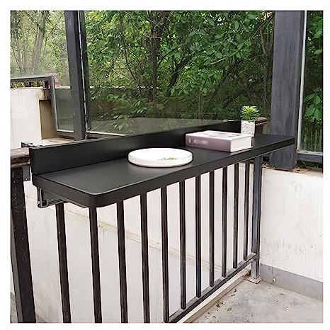 An der Wand montierter, klappbarer Balkon-Hängetisch, Laptop-Schreibtisch, herunterklappbarer Arbeitstisch, Klapptisch, Esstisch mit Haken für platzsparende Arbeitsplätze, für Restaurant, Bar, Weiß/