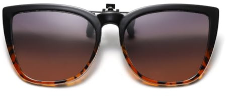 Long Keeper Occhiali da sole polarizzati con clip da donna Cat Eye Occhiali da sole con clip anti abbagliamento anti-flip clip-on occhiali da sole UV400 sfumature alla moda per le donne, Montatura