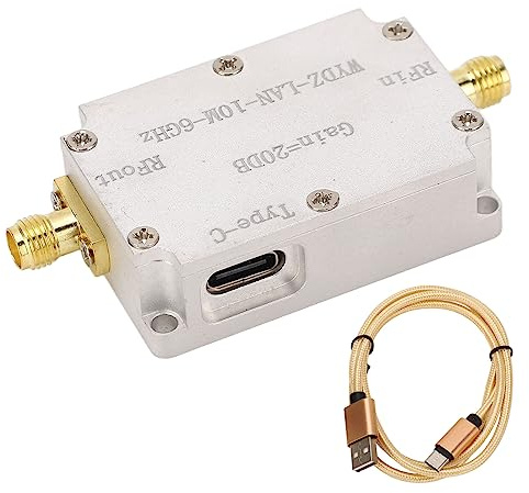 HF-Verstärker, rauscharmer Breitbandverstärker, Verstärker mit hoher Ebenheit, HF-Verstärker, Amateurfunk, 10 m, 6 GHz, 20 dB Verstärkung, LNA, HF-Signalantrieb,