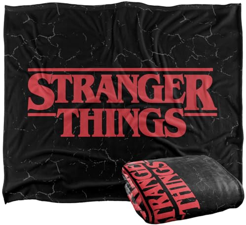 Stranger Things LOGO Silkeslen Touch Supermjuk överkastfilt 152 x 127 cm