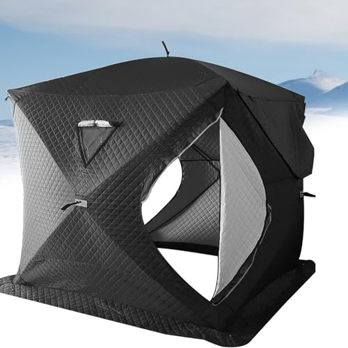 Outdoor Saunazelt, tragbares Campingzelt für 4 Personen, ideal zum Angeln und für lange Reisen, inklusive Bodennägeln und Windseilen