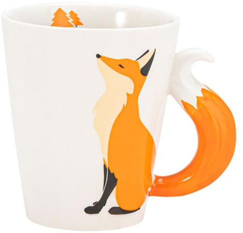 BESPORTBLE Fox Mug Sake Cup Mugs Adults Novelty Ceramic 360Ml Cute Coffee Office Home Creative Porcelain Drinking Tea Water Milk Versatile Espresso Juice Easy Clean Household Beverage Holder