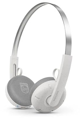 Philips CENTURY 2000-serien trådlösa on-ear-hörlurar TAH2000WT/00 The Ringo | Retro Bluetooth 5.4-hörlurar med 26 timmars speltid, multipoint, mikrofon, on-ear-kontroller och reservkuddar