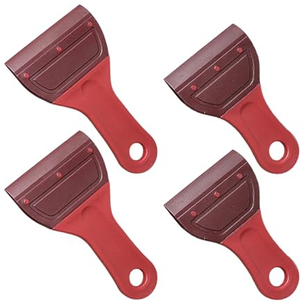 Small Squeegee 4 Pcs Soft Rubber Blade Screen Stencil Printing Squeegee, Rubber Mini Squeegee for Chalk Paste or Ink, Screen Glass Wiper Cleaning Tools