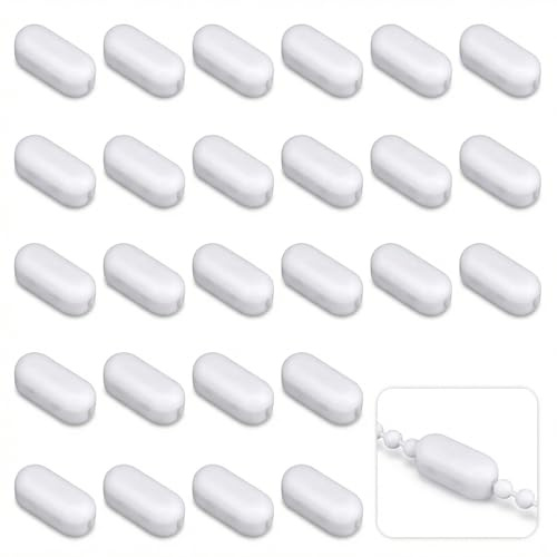 30 Pcs Roller Blind Chain Connectors,for4.5mm Rollers Roman Vertical Blinds | Roman Roller Blind Cord Connector ClipsBlind Cord Safety Device, Ball Chain Connector Spares