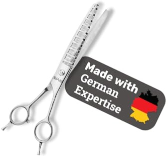 EHASO Hundeschere Modellierschere Revolution New Dimension Profi Fellschere für Hunde | 21 cm gerade | Hochwertige Hundescheren direkt aus Solingen | Langlebig und hochwertig