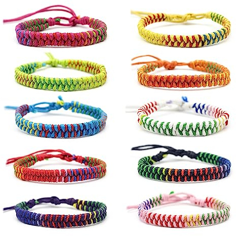 TONAUP Boho Bracelet Set, 10PCS Woven Beads Bracelet, Handmade Friendship Braided Bracelets Jewelry Gift for Wrist Anklet Hair Accessories
