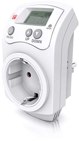 CSL - Thermostat digital - Steckdosenthermostat - Steckdosen Thermostat für Heizung Heizgeräte Infrarotheizung Kühlgeräte - programmierbar - Anti-Frost-Modus - Weiß - benutzeroptimierte Anleitung