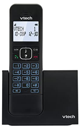 VTech LS1000 DECT Telefono senza fili Telefono senza fili con stazione di ricarica innovativa, Riconoscimento chiamante/Funzione chiamata, Funzione vivavoce, Schermo e Tastiera retroilluminati,