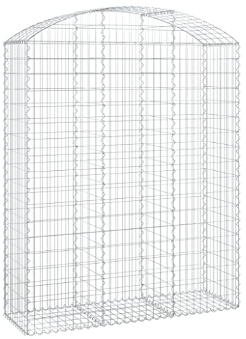vidaXL Panier de gabions arqué 150x50x180/200 cm Fer galvanisé