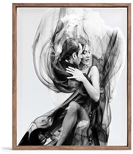 Cornice portafoto vuota per tela, su telaio, formato 80 x 120 cm, effetto legno di mela