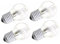 IWOWHERO 4 Pièces four ampoule ampoules ampoule vintage ampoule de four en verre transparent lampe pour four ampoule pour four tenir l'ampoule de l'armoire Un verre Lampe halogène e27
