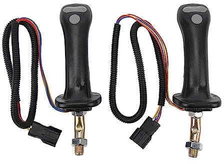 aqxreight Bagger-Joystick-Hebel, 2 Stück, 3-Tasten-Bagger-Joystick-Griffe, 6-polig, Aluminiumlegierung, für Doosan DH DX150, 215, 225, 300, 370, 9C