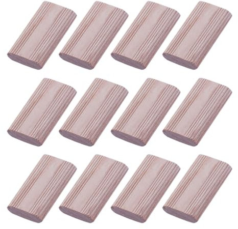 EXCEART 50pezzi Blocchi Di Dowel Legno Per Falegnameria Tenoni Scanalati Per Giunzioni Di Mobili Facile Installazione e Versatilità Per Progetti Fai Da Te