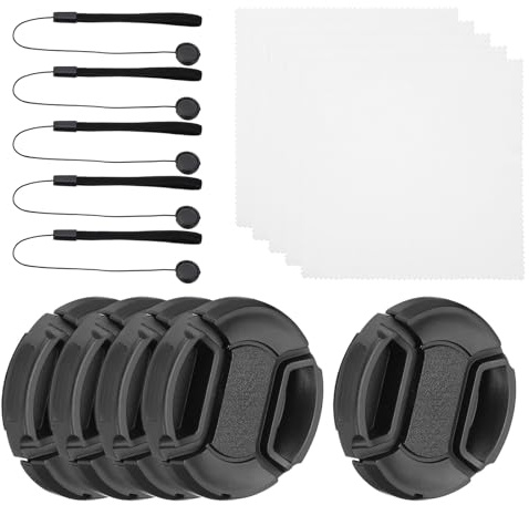 PATIKIL 39mm Lens Cap Set, 5Pack Center Pinch Snap Camera Lens Cover for Front Len Suitable for 39mm Thread Universal DSLR Lenses for Nikon, for Fujifilm, for Pentax, for Leica